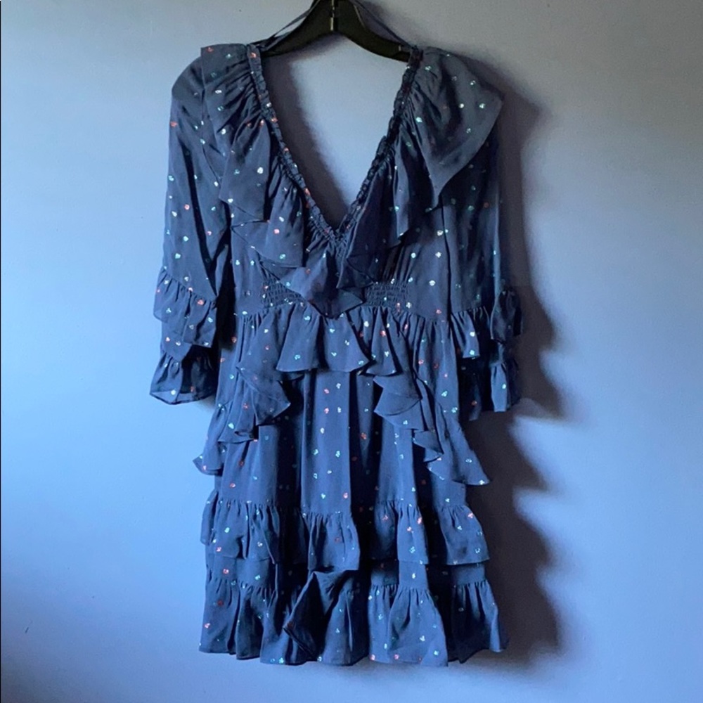 REBECCA TAYLOR Glitter Gem Chiffon Dress - Picture 7 of 10
